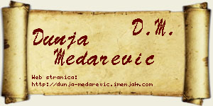 Dunja Medarević vizit kartica